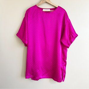 VICTORIA’S SECRET vintage silky night shirt size small short sleeve w slits